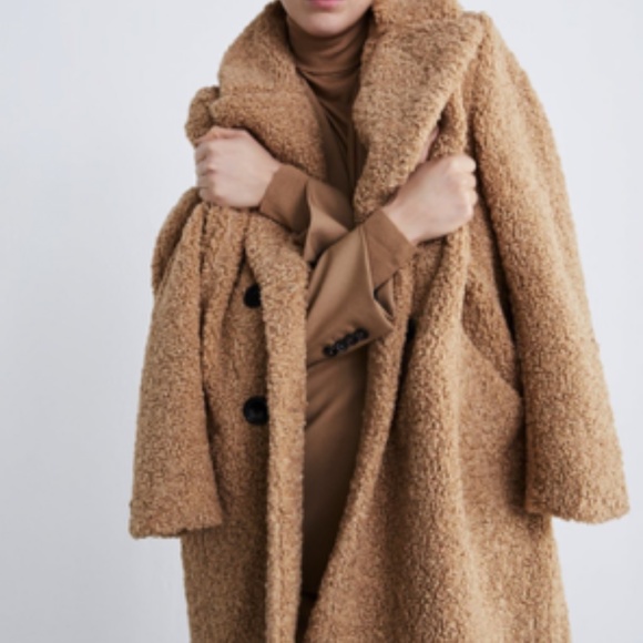 Zara Jackets & Blazers - ZARA TEDDY COAT IN CAMEL  *NWT*